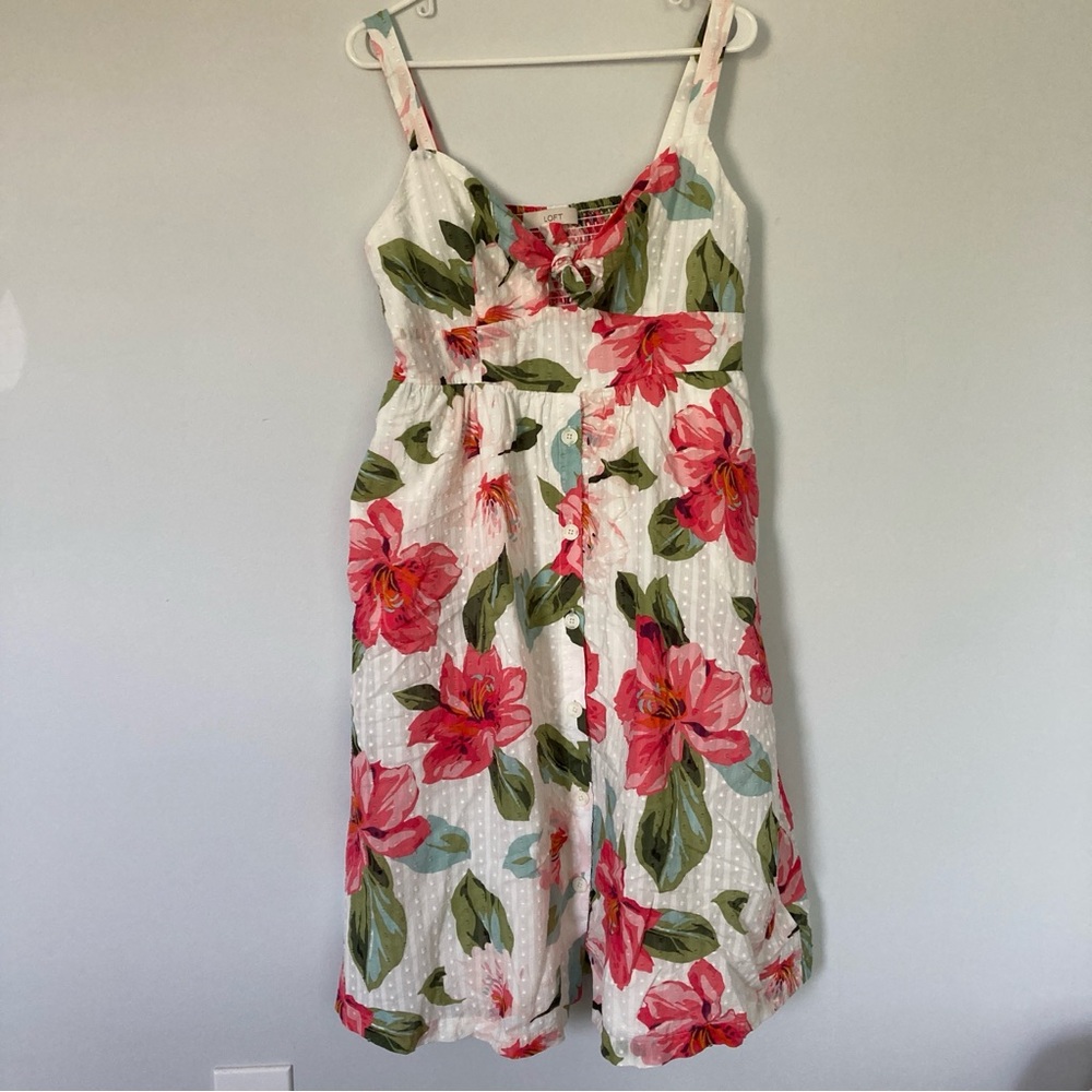 Loft Floral 🌺 Button Down Sundress | Size 8 | Cotton